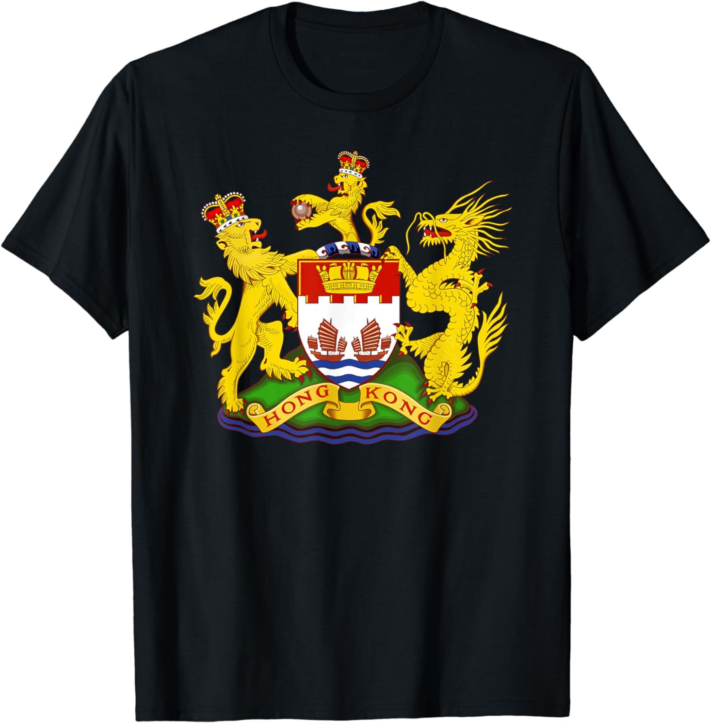 NEW LIMITED Hong Kong Coat of arms Design Gift Idea Premium Tee T-Shirt S-3XL gallery