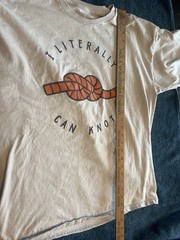 I Literally Can Knot artwork Survival Camping Scouts Badge TeeFury T-Shirt