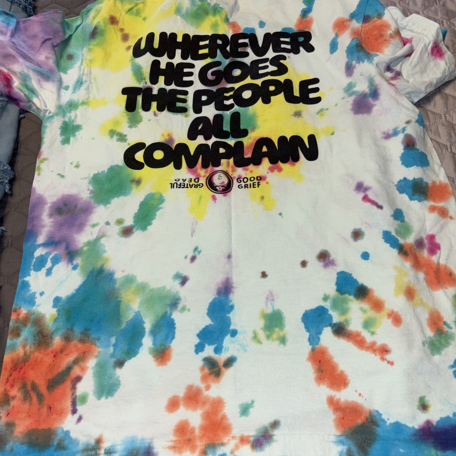 Grateful Dead /Good Grief Charlie Brown Comfort Colors Shirt Large Tie Dyed gallery