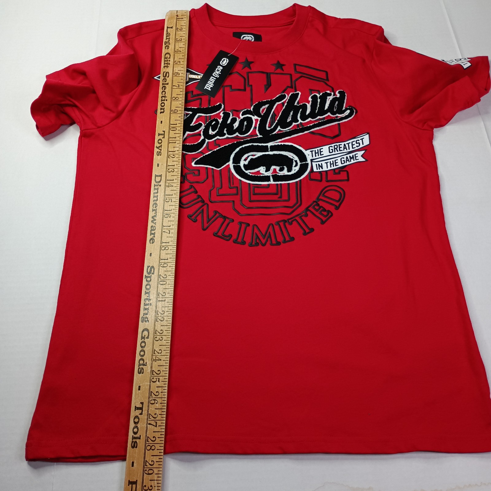 Ecko Unltd Graphic T-Shirt Men's Size M Medium True Red Short Sleeve Embroidered gallery