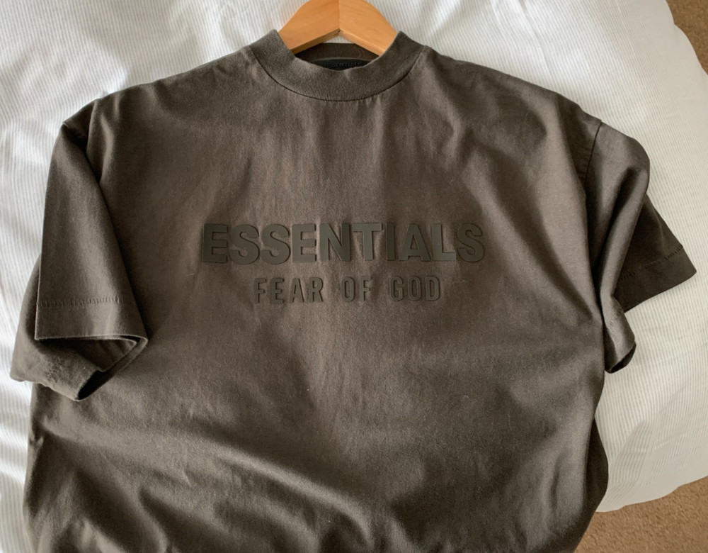Fear Of God Essentials Oversized Coffee Brown Thick T-Shirt Size 12