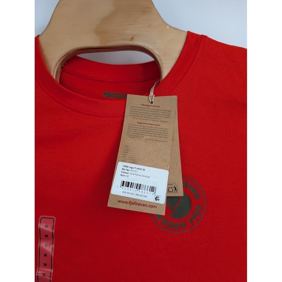 Fjall Raven NWT Men's 1960 Logo T-shirt Short Sleeve Flame Orange sz Medium gallery