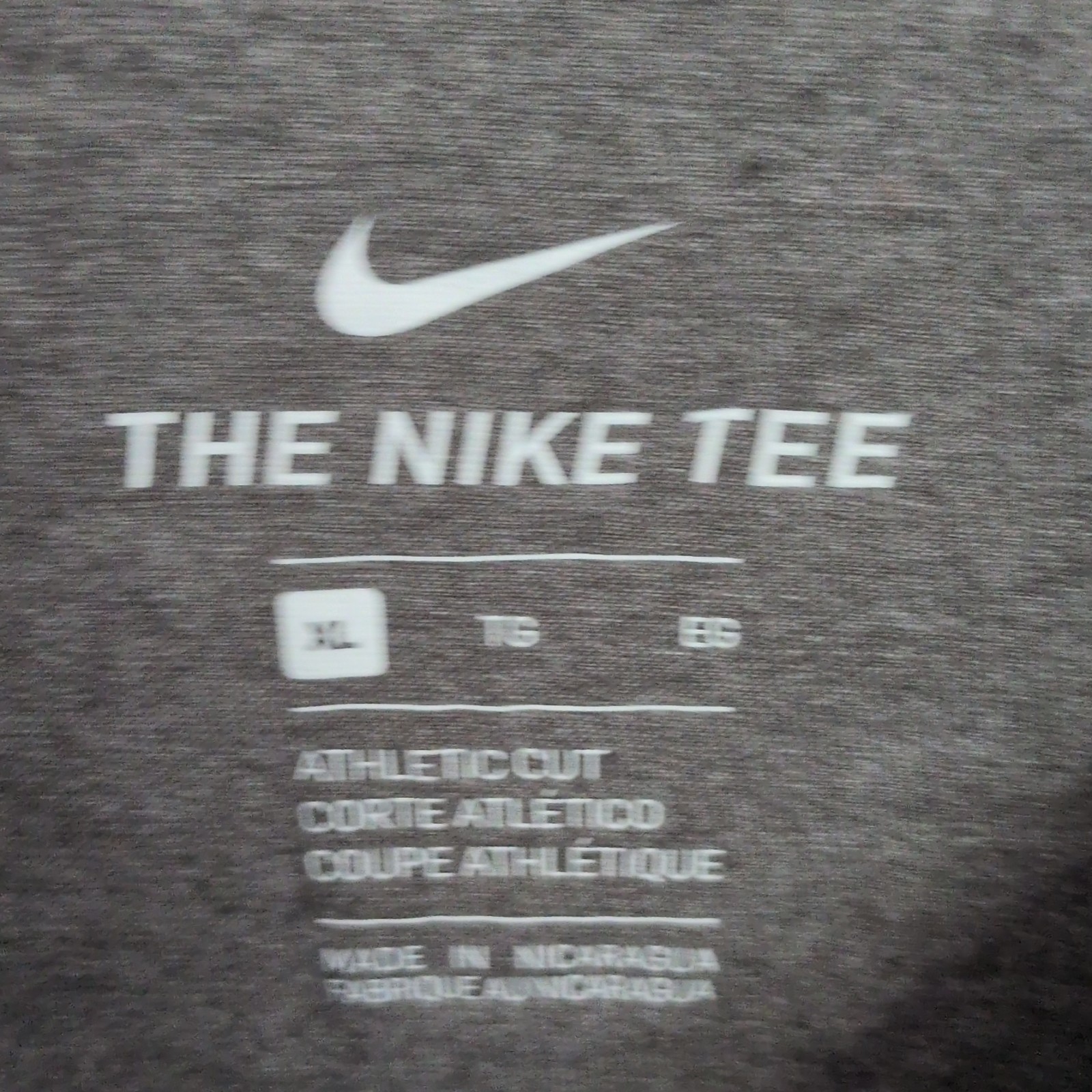 NWT Nike The Nike Tee Men's Gray Logo Crew Neck Short Sleeve XL gallery