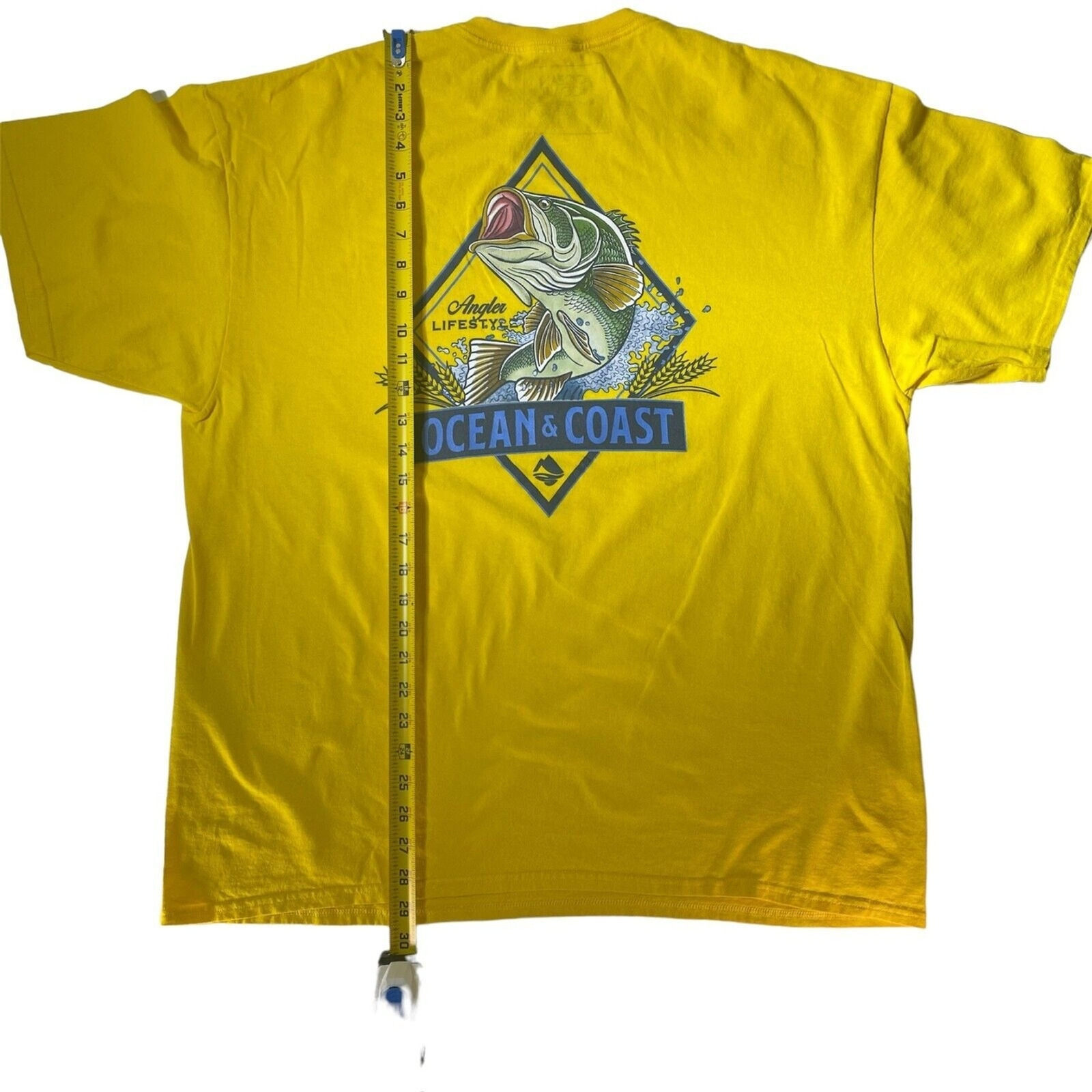 Ocean & Coast T Shirt XL Angler Lifestyle Fishing Outdoor Lake Yellow Camping gallery