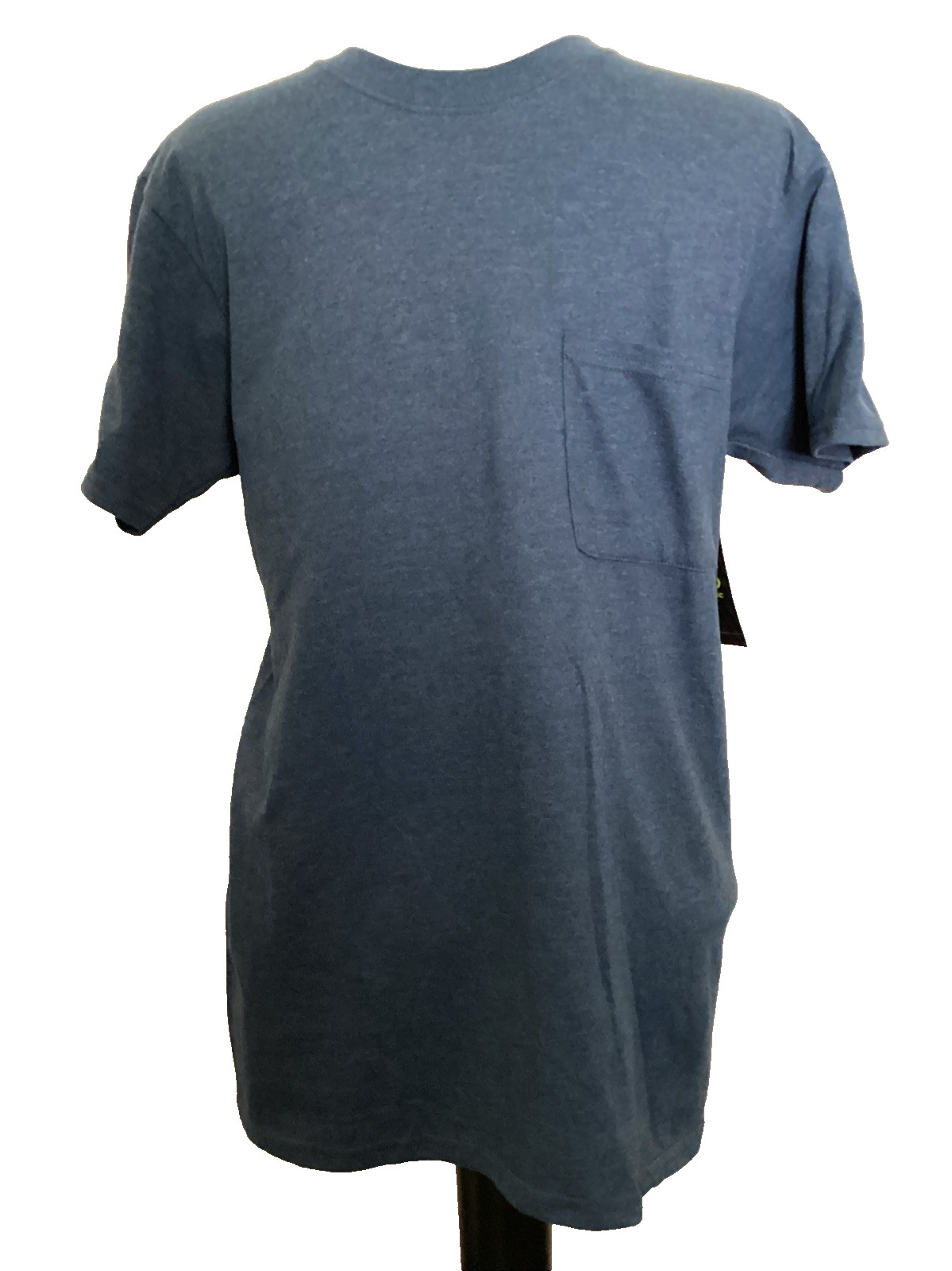 ATHLETIC WORKS Breathable Navy Blue Short Sleeve Crew Neck Pocket T-Shirt Sz S*