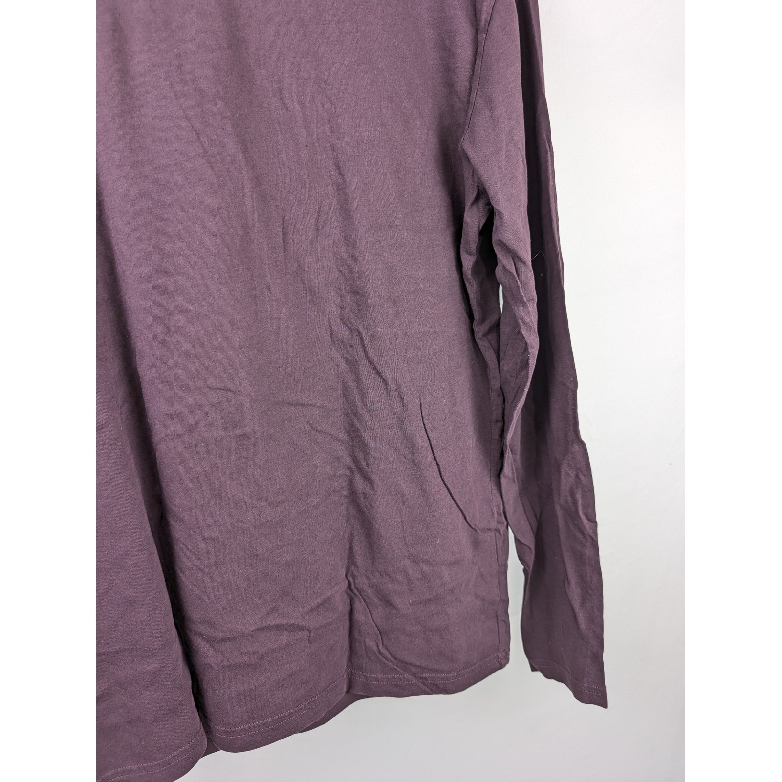 Pact Mens Organic Cotton Long Sleeve Crewneck T Shirt Size M Purple Casual Daily gallery