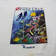 Vintage 90s Reef Dive Scuba Diving Fish Coral Ocean Promo Graphic T-Shirt – XL