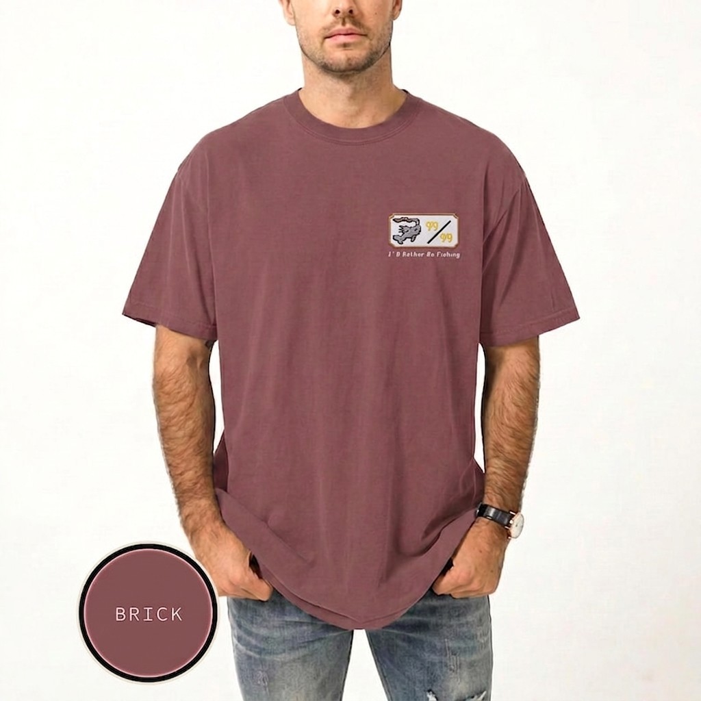 Embroidered OSRS Fishing T-Shirt, RuneScape Gamer Shirt, Old School RPG Gift gallery