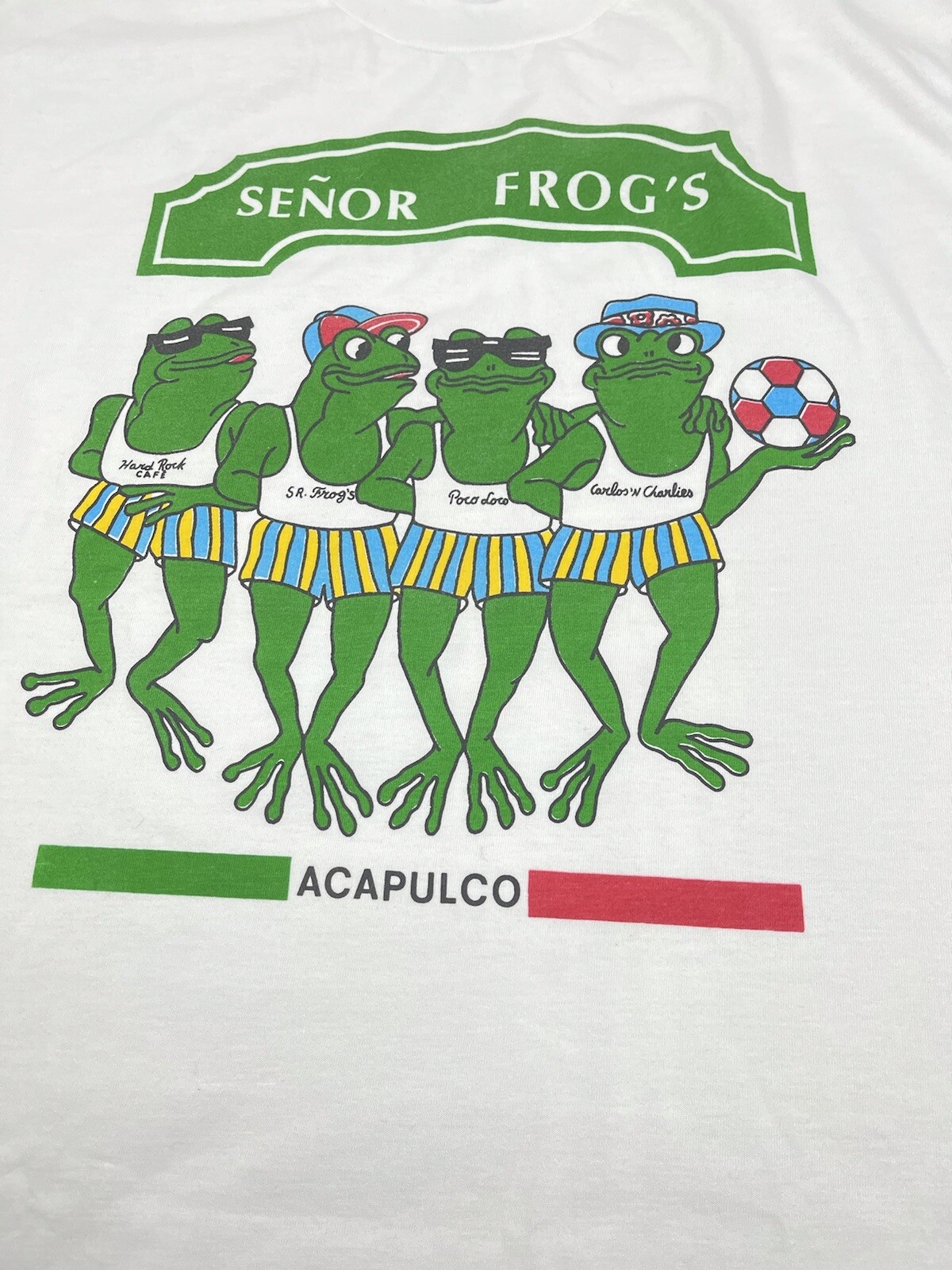 Vintage 90s Senor Frogs Vacation Acapulco Mens XL Single Stitch T Shirt gallery