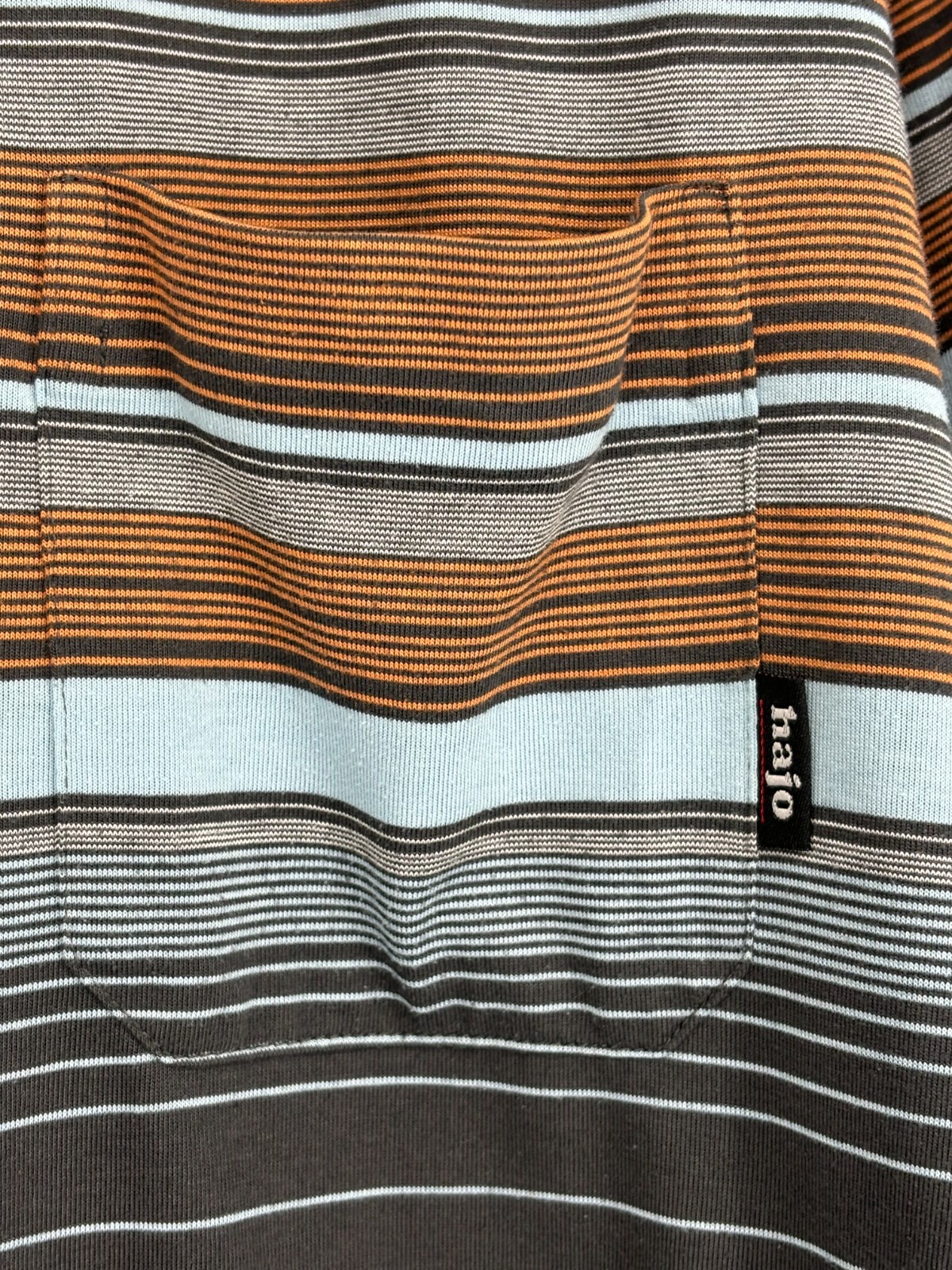 Hajo Klima Komfort Blue White Orange Gray Short Sleeve T-Shirt Men's Size Medium gallery