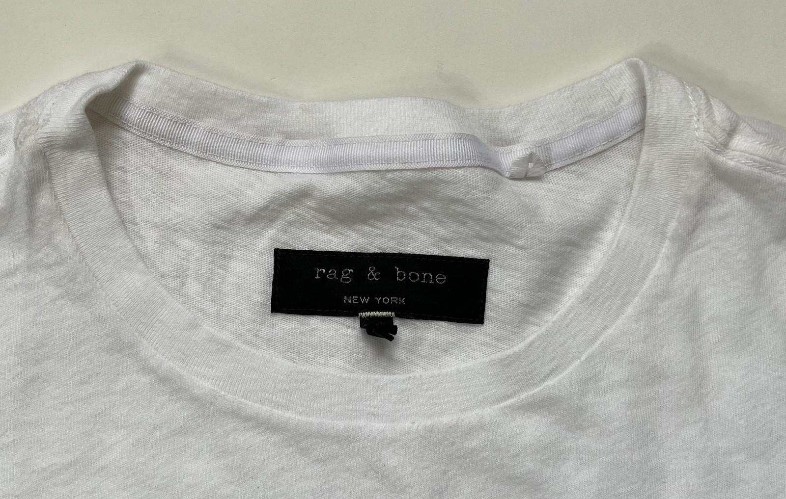 Men's Rag & Bone White SS Graphic Abstract T Shirt Sz Med gallery