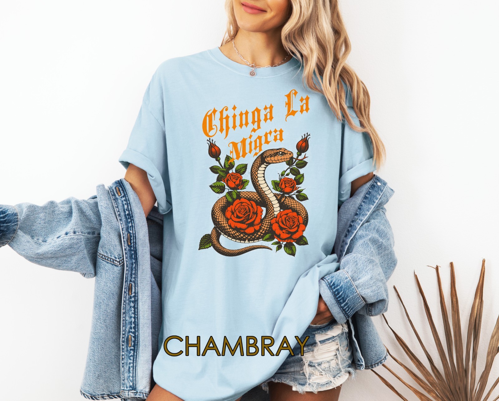 Comfort Colors Chinga La Migra Snake Shirt Anti-Ice Shirt Latino Rights Protest gallery
