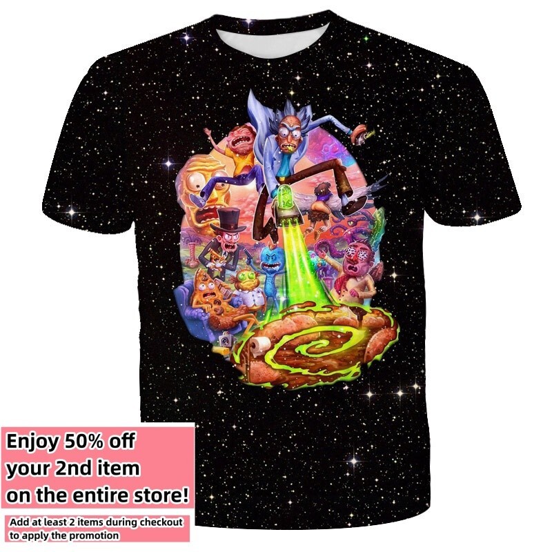 Funny Rick & Morty T-Shirt Double-Sided Unisex Adult Size Large Medium Small gallery