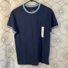 New Goodfellow & Co. Men’s Standard Fit Dark Blue Short Sleeve Shirt Size Small