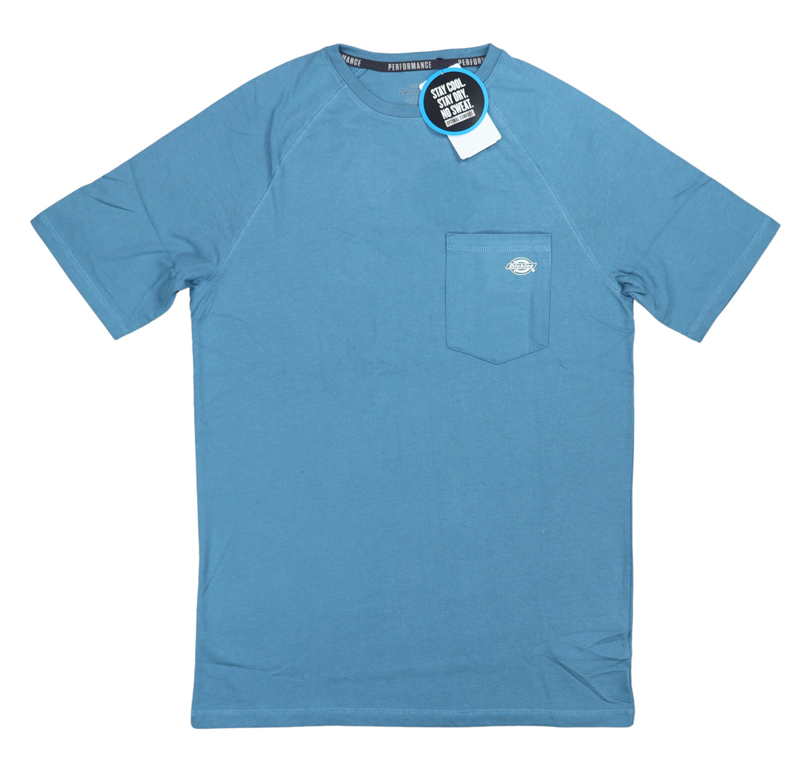 Dickies Short Sleeve Crew Neck Chest Pocket Temp IQ Performance Mens T-Shirt NWT gallery