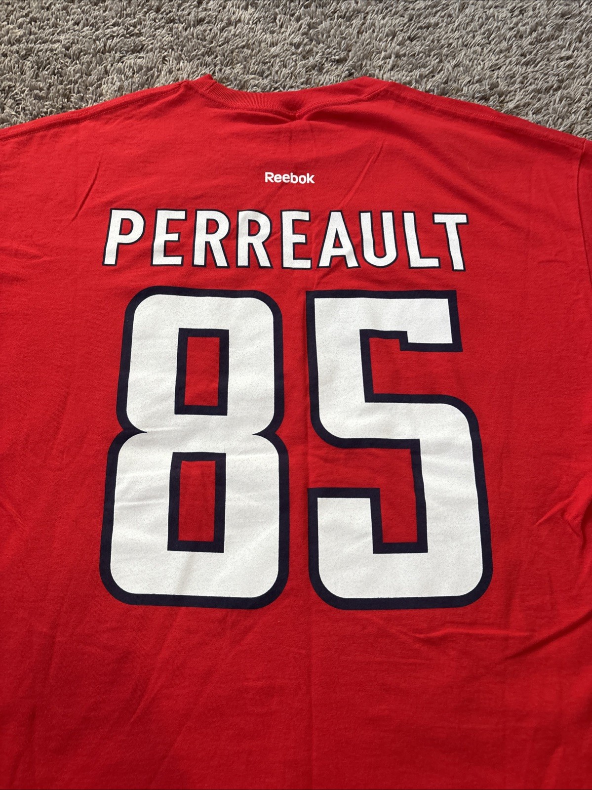 Washington Capitals MATHIEU PERREAULT 85 Hockey Jersey T Shirt Red XL Tee Reebok gallery