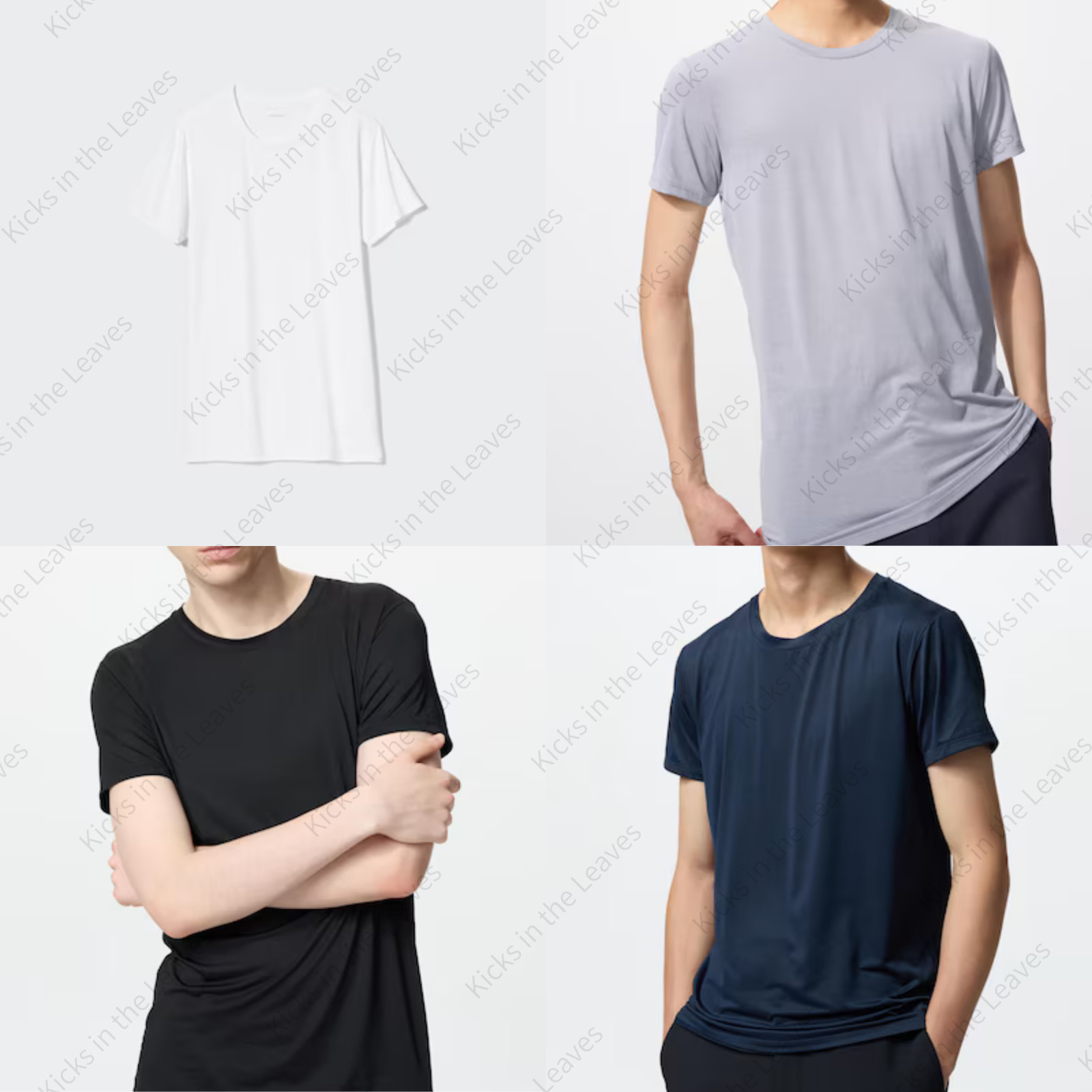[2PCS SAME COLOR] UNIQLO AIRism Crew Neck T-shirt XS-4XL Men 482519 Japan NWT gallery