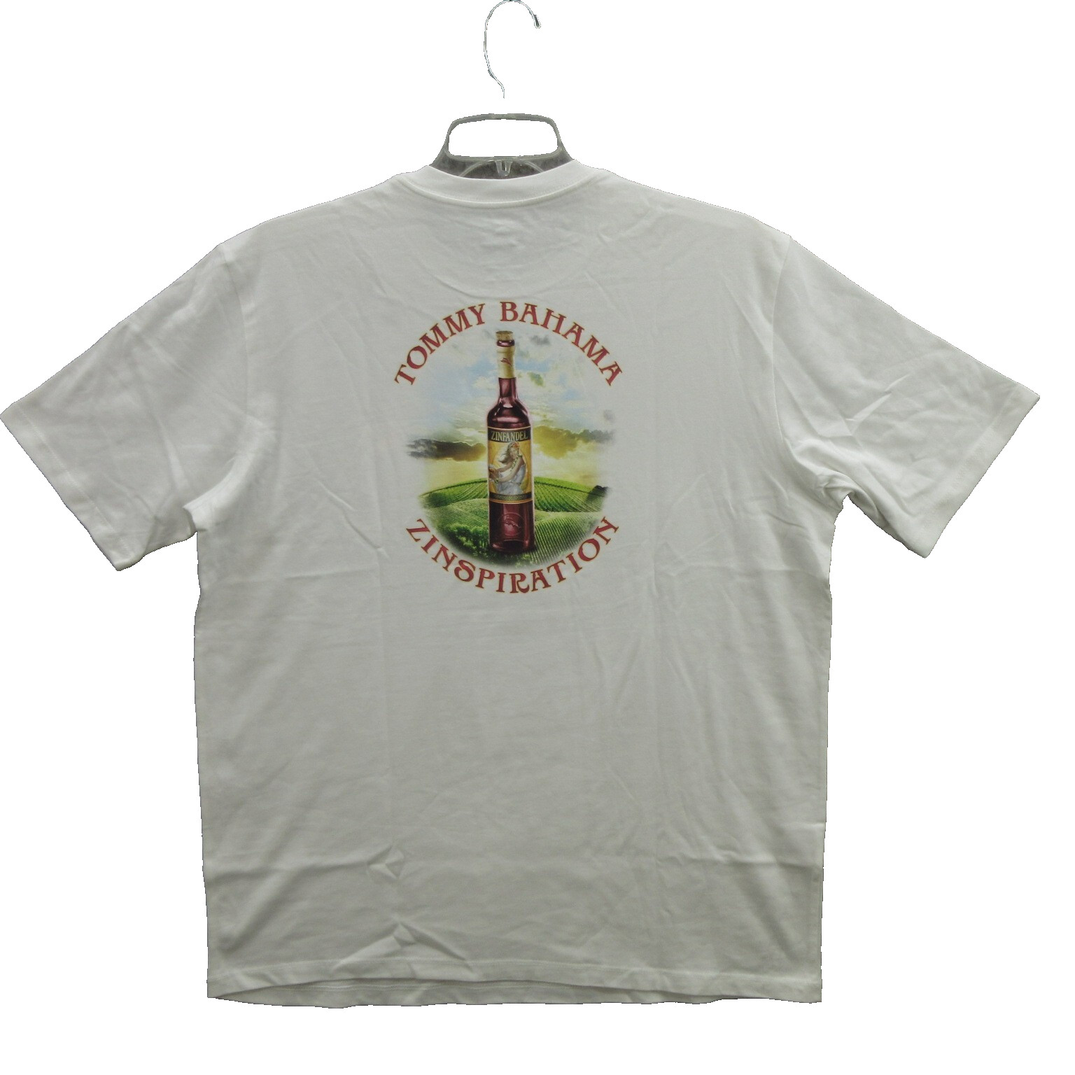 Tommy Bahama Men Graphic T-Shirt Medium White Zinspiration Tee UPF 30 Cotton New gallery