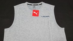 Puma Mens Performance 1 Active Sports Ocean tropic Logo Sports Tank Top
