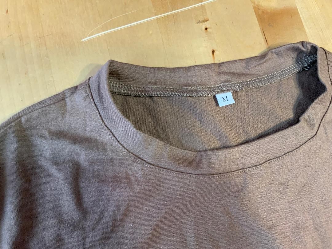 brown size medium short sleeve shirt polyester cotton spandex gallery
