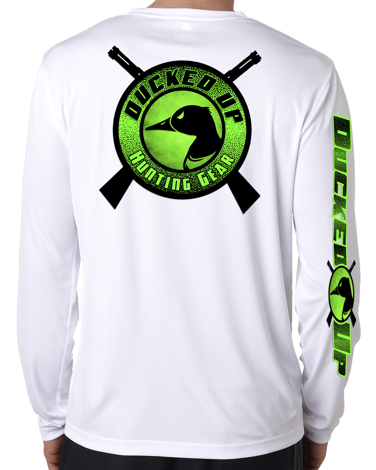 Ducked Up T shirt long sleeve men's duck hunting microfiber uv apparel call gallery