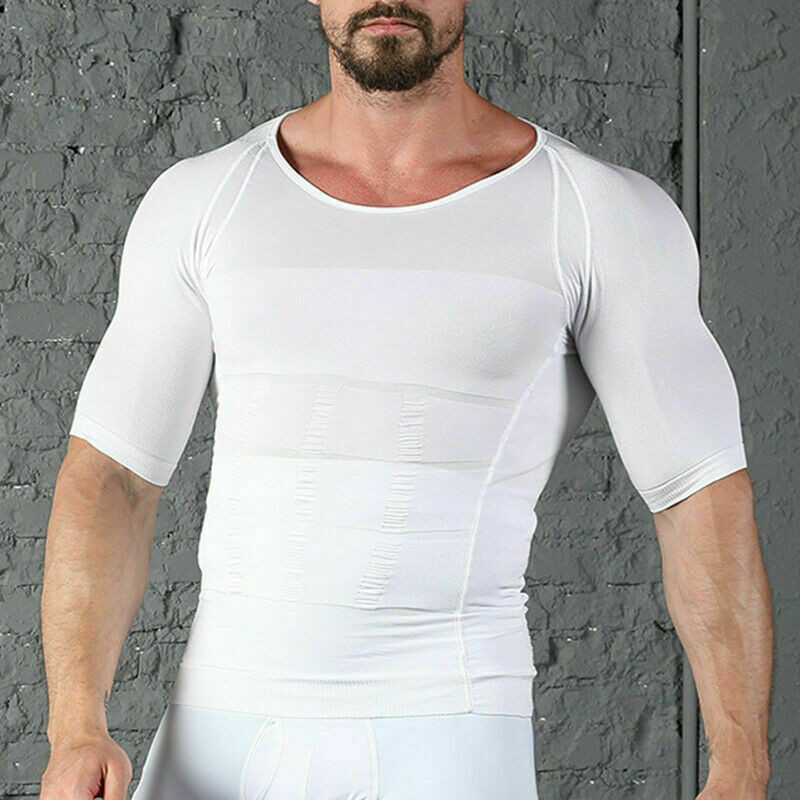 Men Slimming Body Shaper Waist Trainer Tank Top Fat Burn Belly Compression Vest gallery