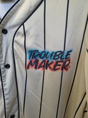 Men’s 2X Bart Simpsons Baseball Jersey Welcome to the Hood (Missing Button)