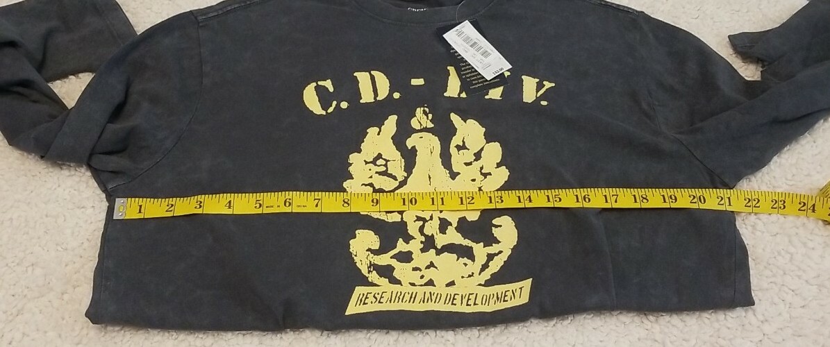 Cremieux Premium Denim Pullover LG Long Sleeve NWT, Dark Gray Design in yellow gallery