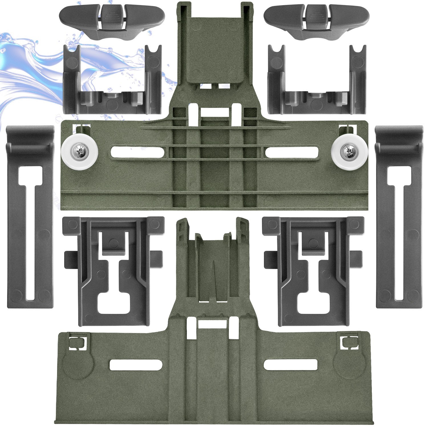 10 Pcs W10350375 Dishwasher Top Rack Adjuster for Whirlpool Kenmore W10712395