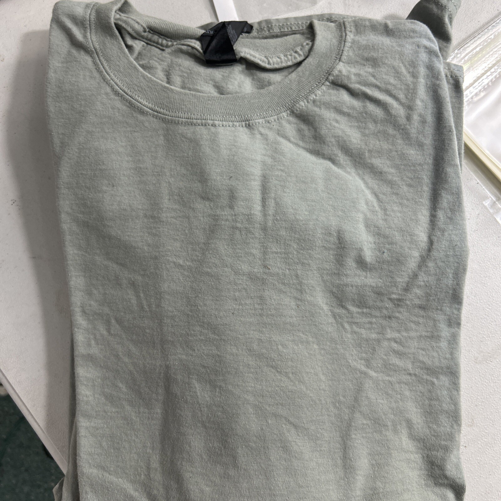 Hanes Beefy-T Cotton Plain Crew Neck Long Sleeve T-Shirt 5180 Mint Green Size XL gallery