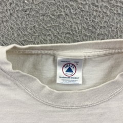Vintage Bald Eagle Shirt Men Large White 90s Habitat Nature Short Sleeve Outdoor