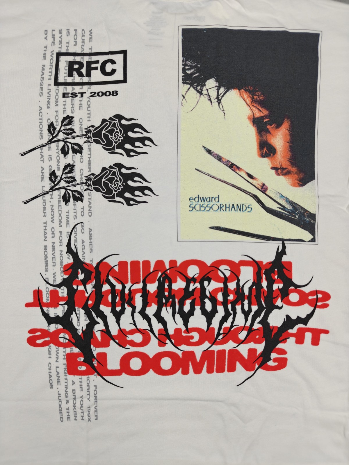 Civil Regime Edward Scissorhands Shirt Mens Medium Butter Oversized Graphic Tee gallery