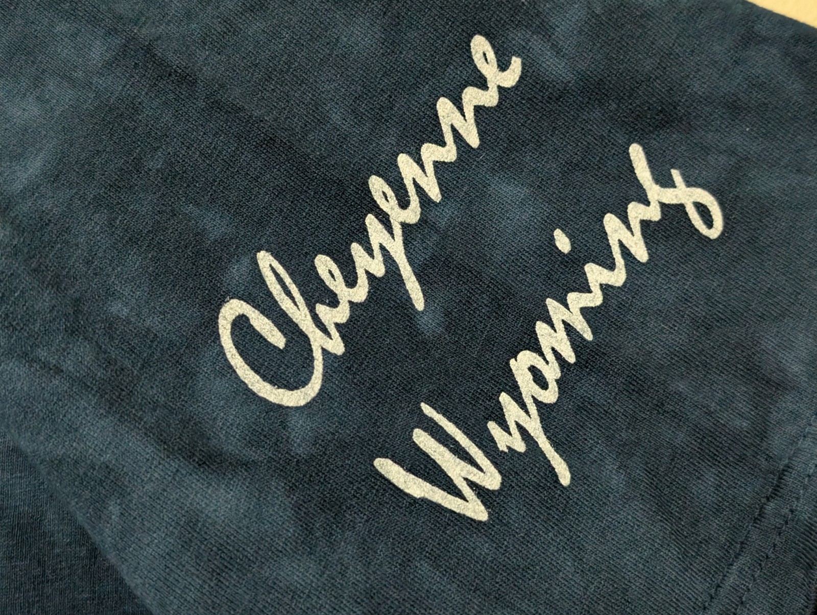 The Mountain Mens T-shirt Vintage 2004 Blue "Mountain Wolf" Leather Tag XL #6101 gallery