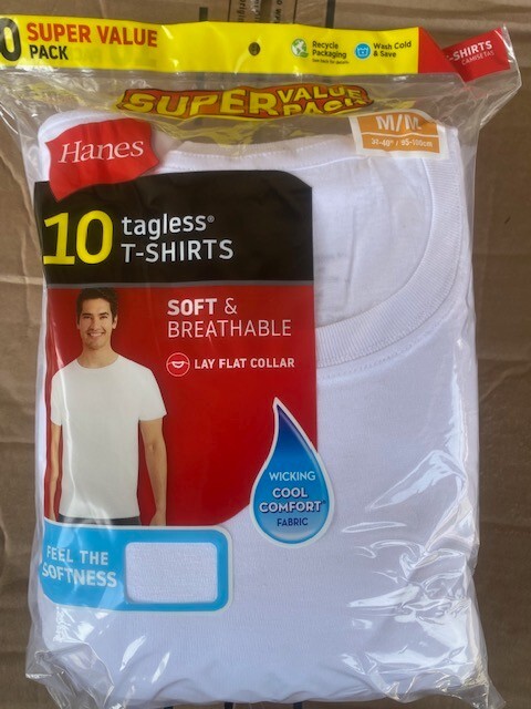 (10pk.) Hanes Men's Comfort Soft Crewneck,White,Medium (8909)-BUY MORE & SAVE!!! gallery