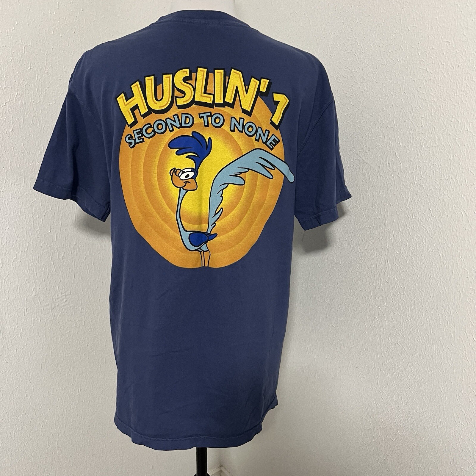 Comfort Colors Unisex Medium Graphic “HUSLIN’1” Second to None Blue T-Shirt EUC gallery