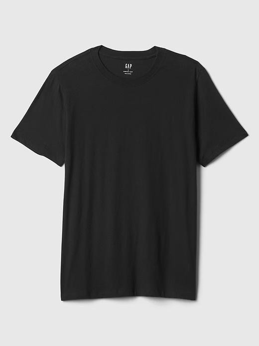 Gap Everyday Soft Shirt Mens Medium Black Basic Crew Neck Cotton Solid Tee NEW gallery