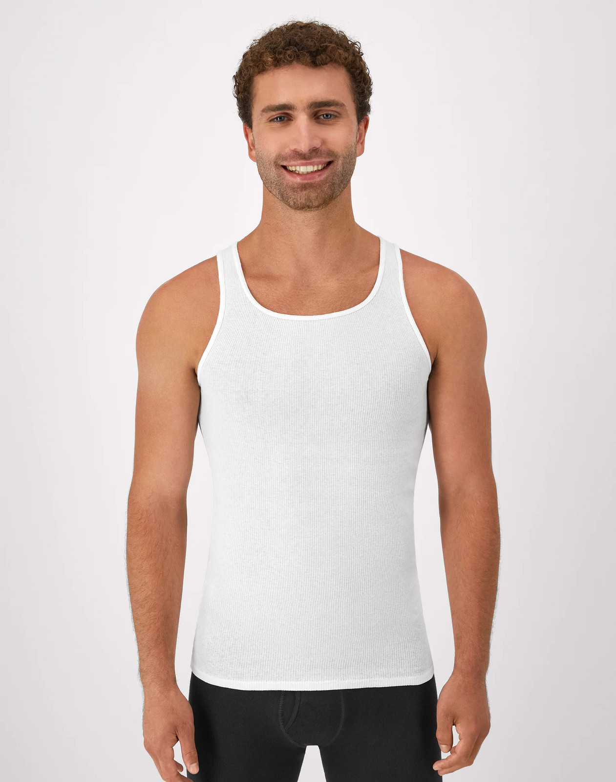 Hanes Men's TAGLESS ComfortSoft White A-Shirt 6-Pack Shirts Tank FreshIQ Value gallery
