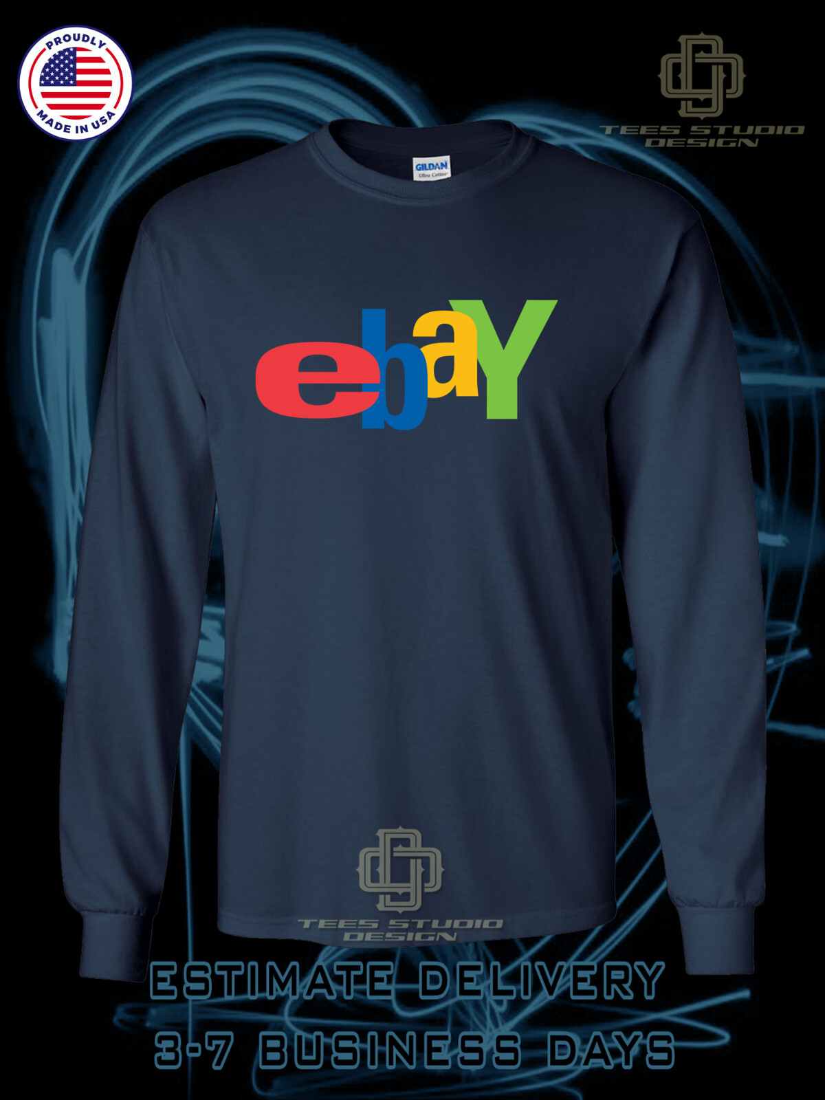 New Tee eBay Store New Logo Men's T-Shirt American Long Sleeve Dotees T-Shirt gallery
