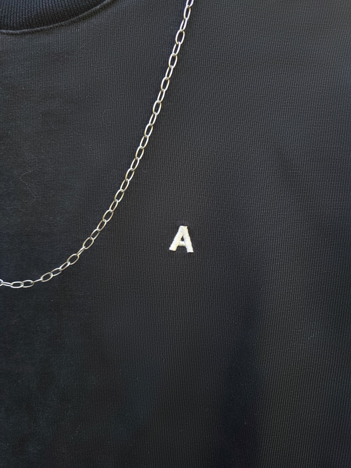 Ambush Chain Collar Logo Black Cotton T-Shirt - Size 3 gallery