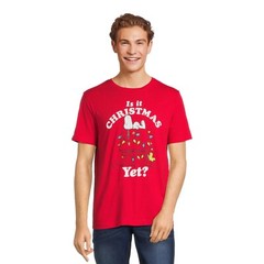 Peanuts Men’s Graphic Tees with Short Sleeves, 2-Pack Size S (34-36)