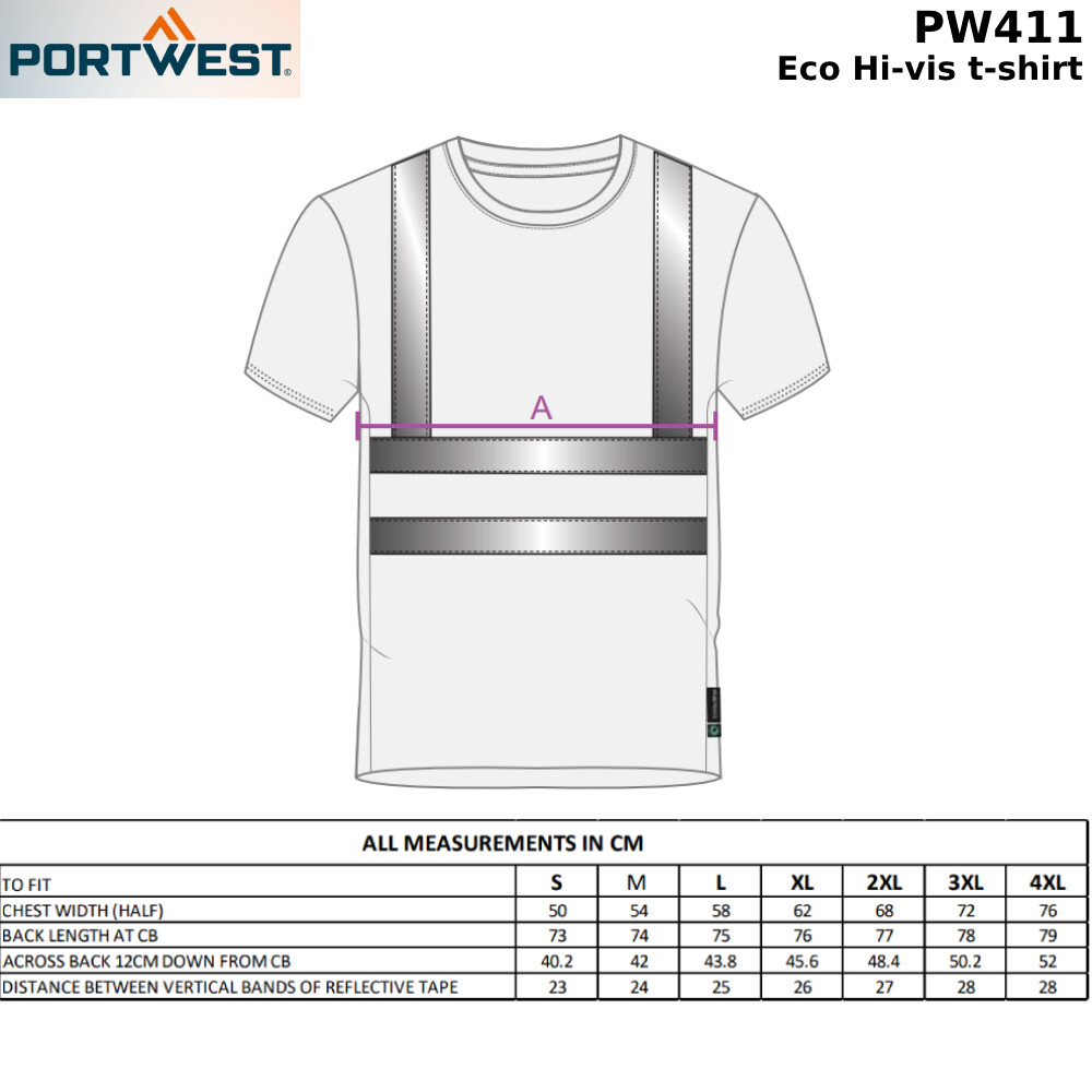 Portwest Eco Hi-vis t-shirt (EC12) EC12 gallery