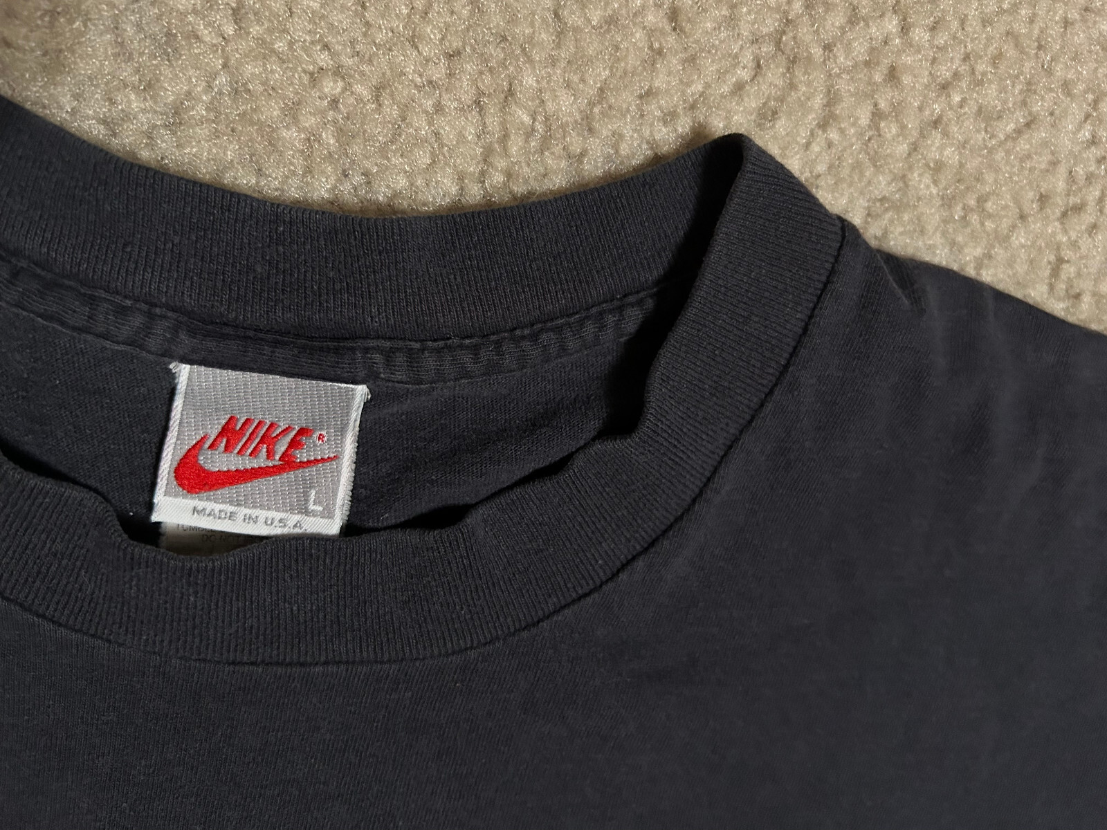Vintage Nike 80's Color Block Large (fits medium) USA Made Mens T-Shirt gallery