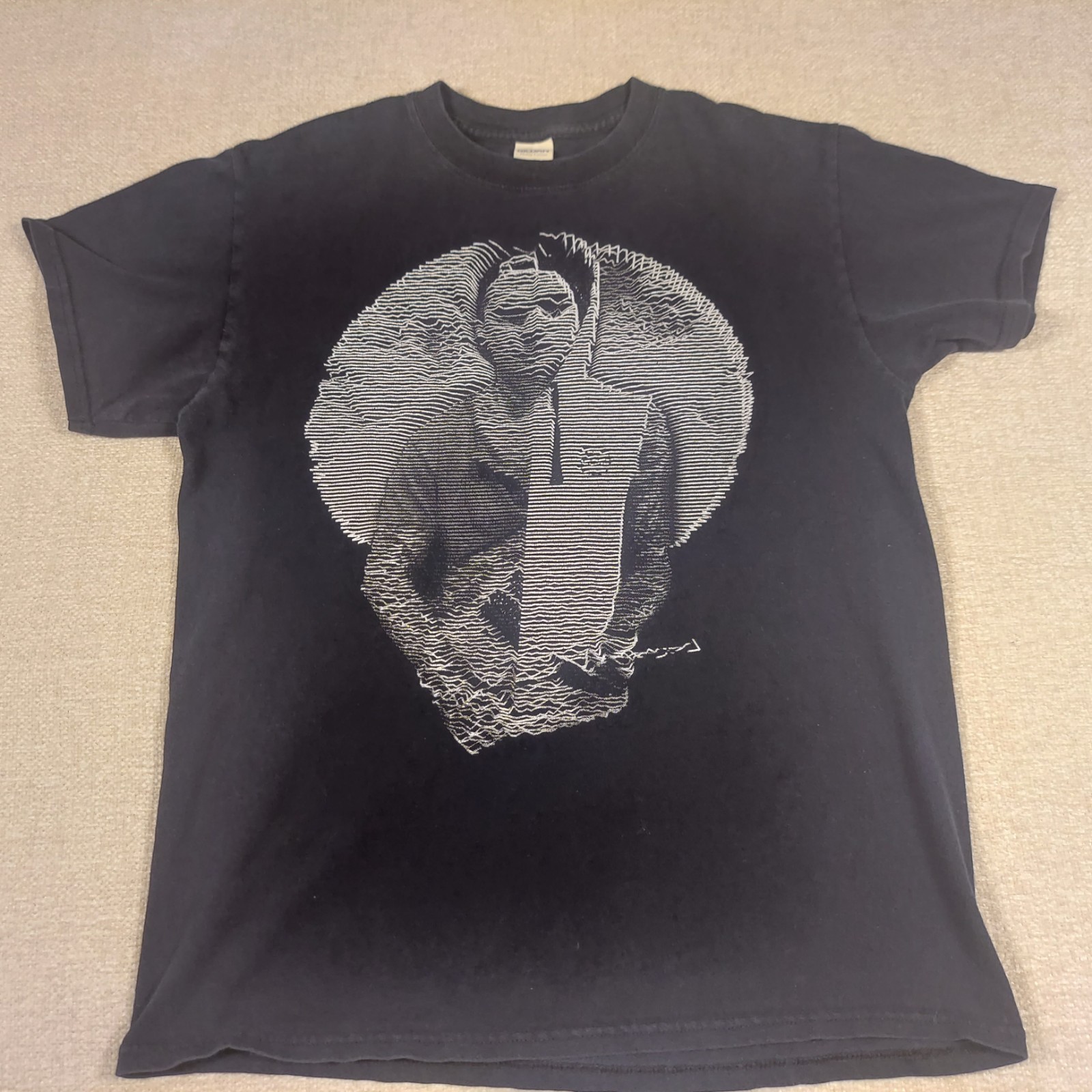Vintage 2000s Y2K Peter Saville Joy Division Unknown Pleasures Type Mens Medium gallery