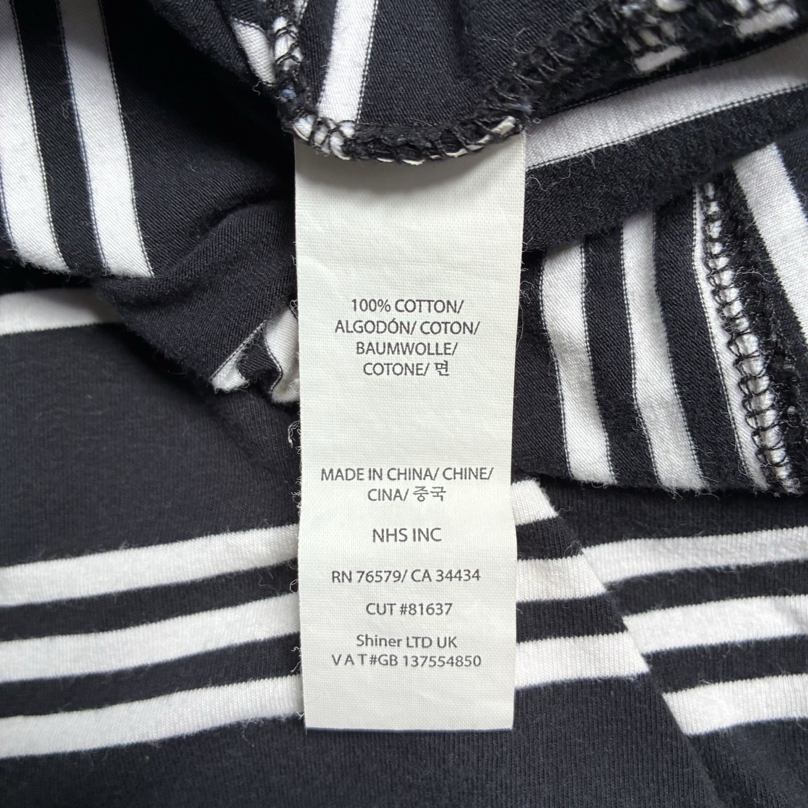 Santa Cruz Striped Ringer T-Shirt Black White Red Embroidered Dot Logo Medium gallery