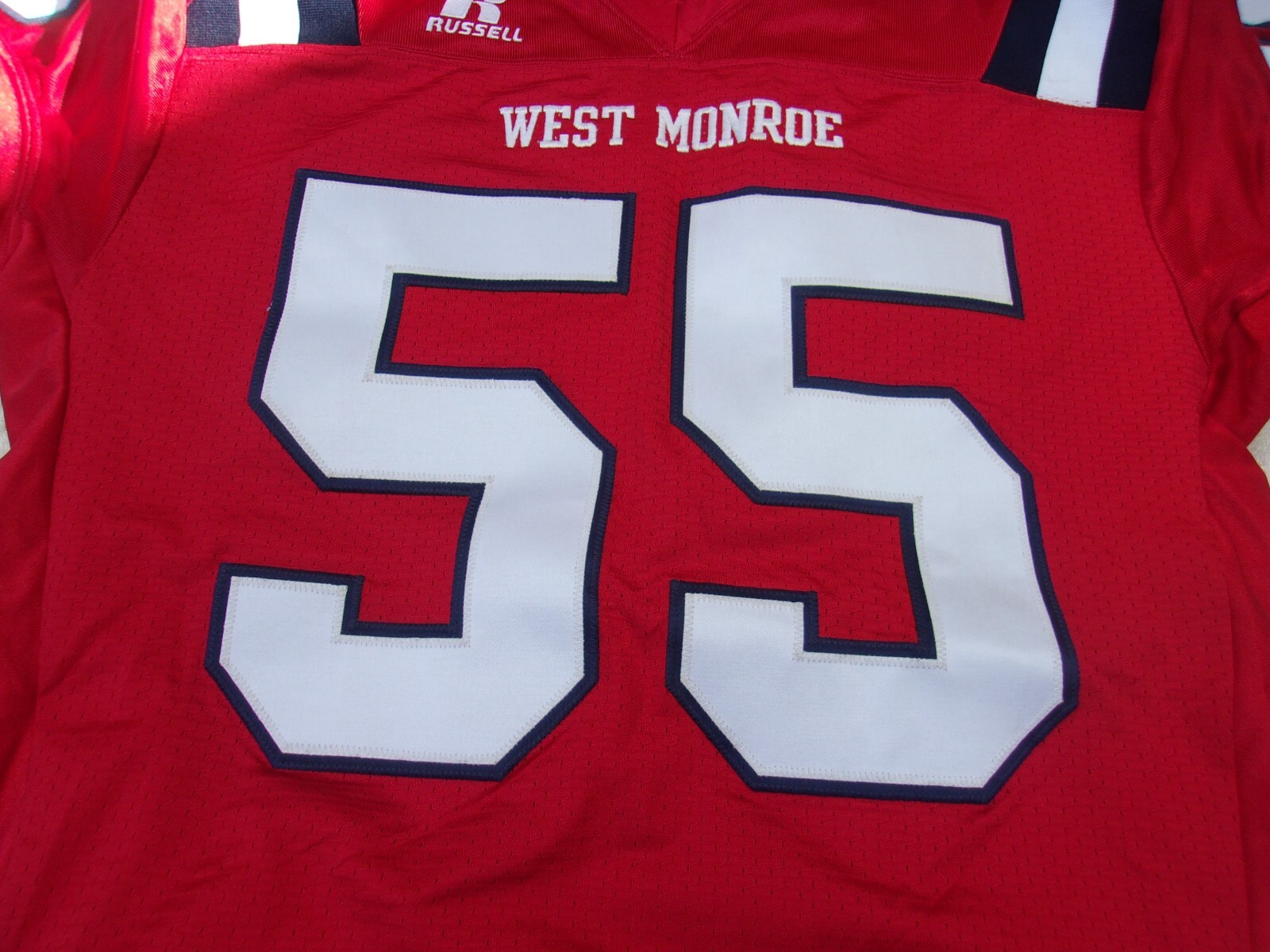 NWOT Russell game cut football jersey, nylon blend, mens XL, teams, colors, long gallery