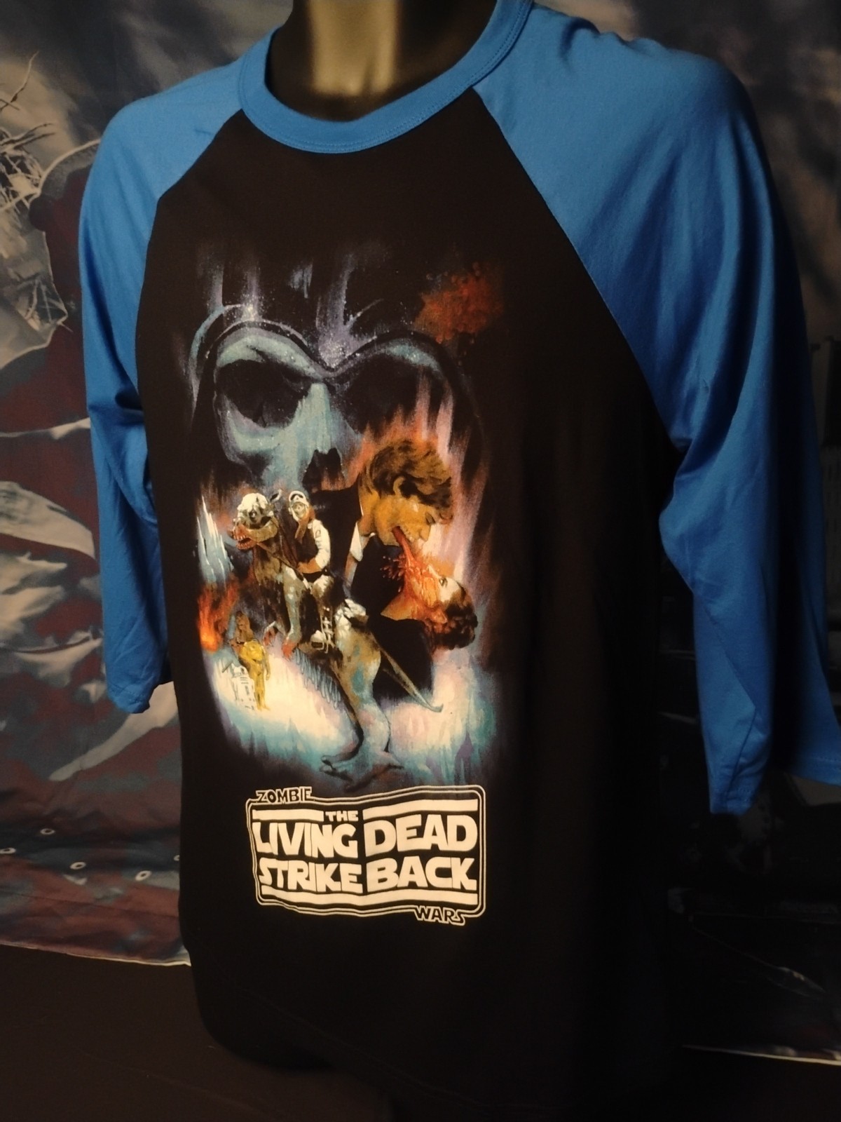 FRIGHT RAGS “Zombie Wars-The Living Dead Strike Back” M 3/4 Sleeve Band Tee gallery