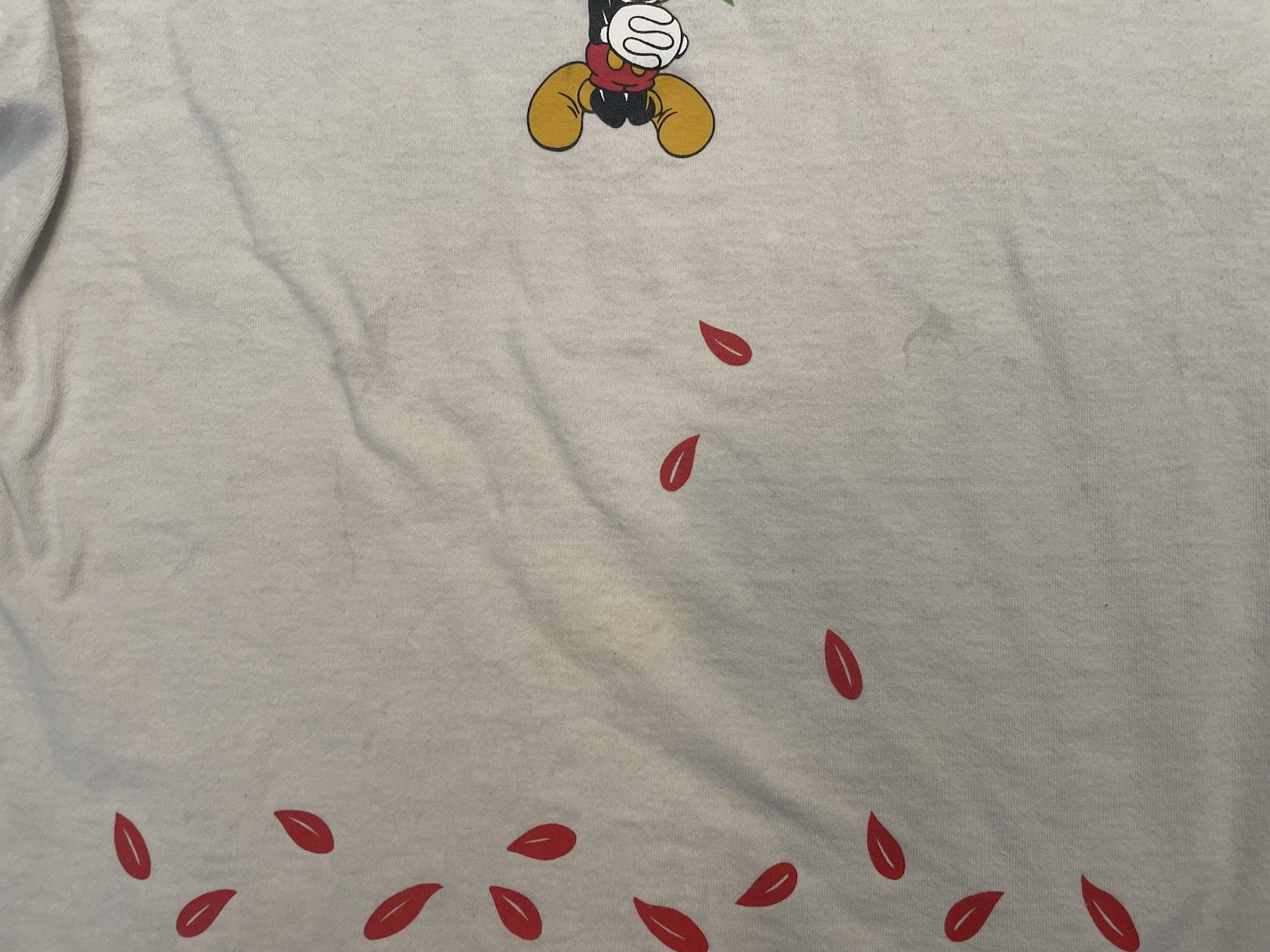 Vintage 90s Walt Disney Mickey Mouse She Loves Me Rose Petals One Size Fits All gallery