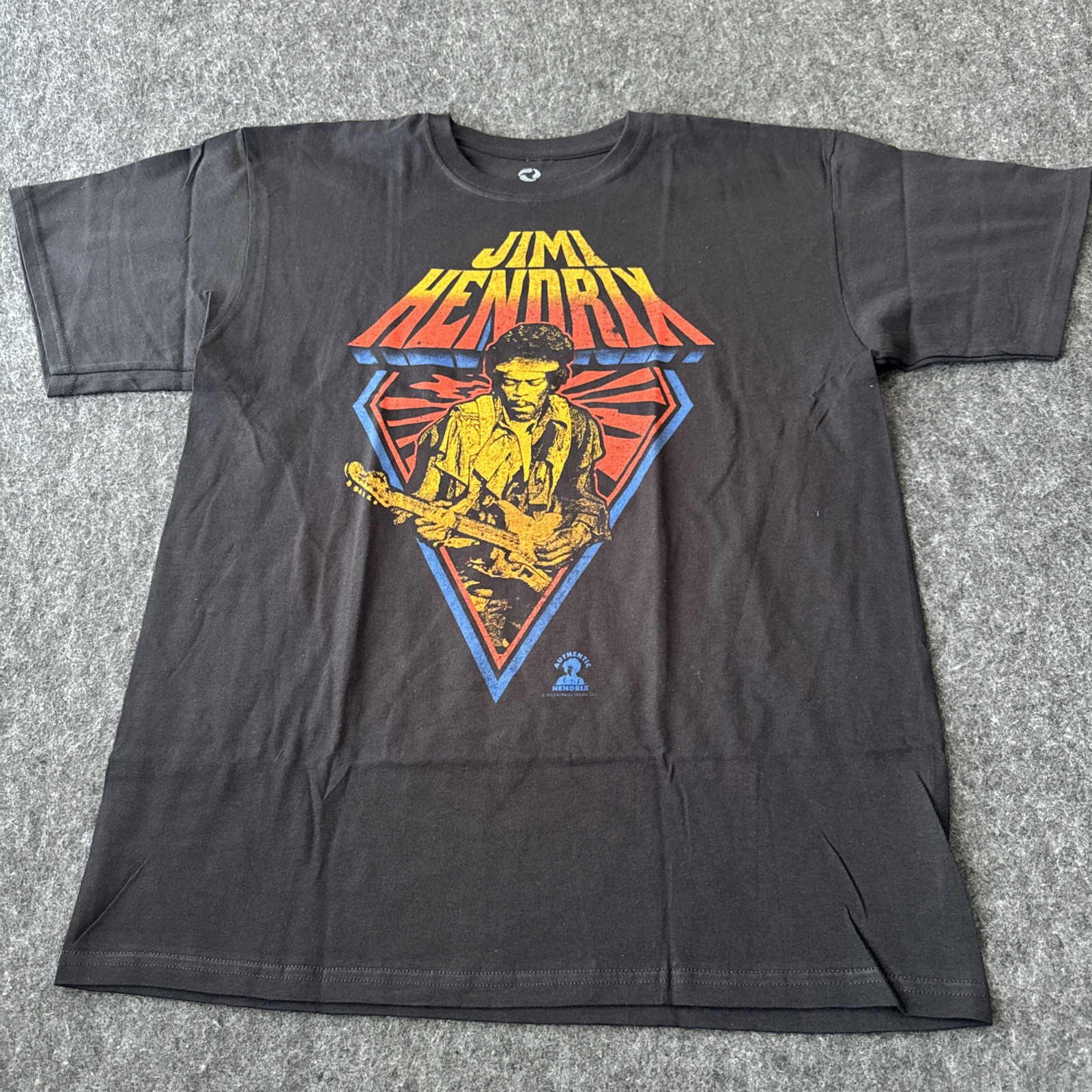Jimi Hendrix Liquid Blue Shirt Mens L Black Graphic Tee 2012 DeadStock Collector