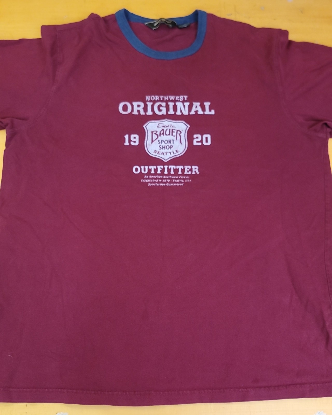 Eddie Bauer Mens XL Red Graphic Northwest Original Outfitter SS Cotton T-Shirt gallery