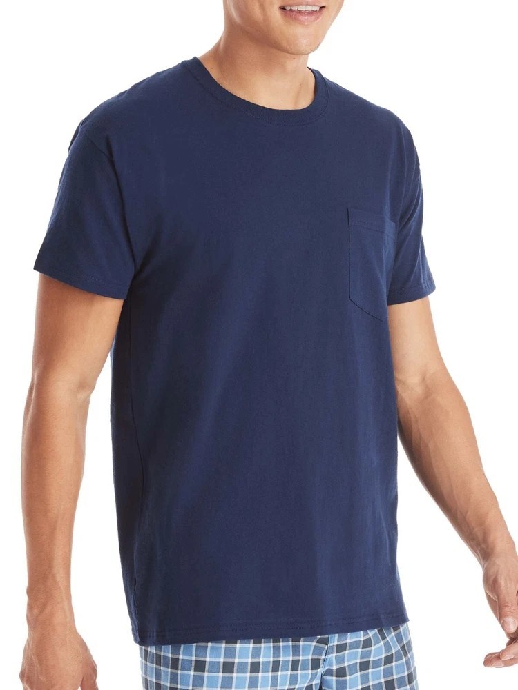 Hanes 6-Pack Pocket Tee Men's T-Shirt Soft and Breathable Assorted gallery